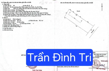 Bán đất kiệt Ô TÔ K66Trần Đình Tri - Lô này xây Căn hộ đúng đẹp